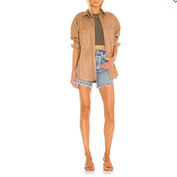 Agolde High Rise Slim Leg Riley Denim Shorts 23